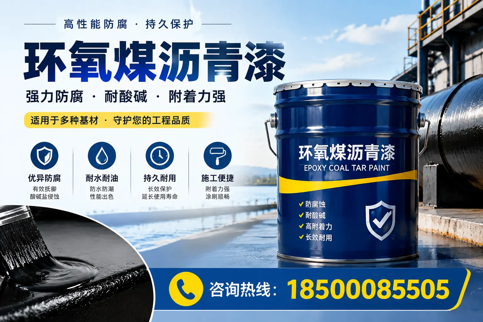 环氧煤沥青漆的施工流程详解,助力开封工程顺利完成